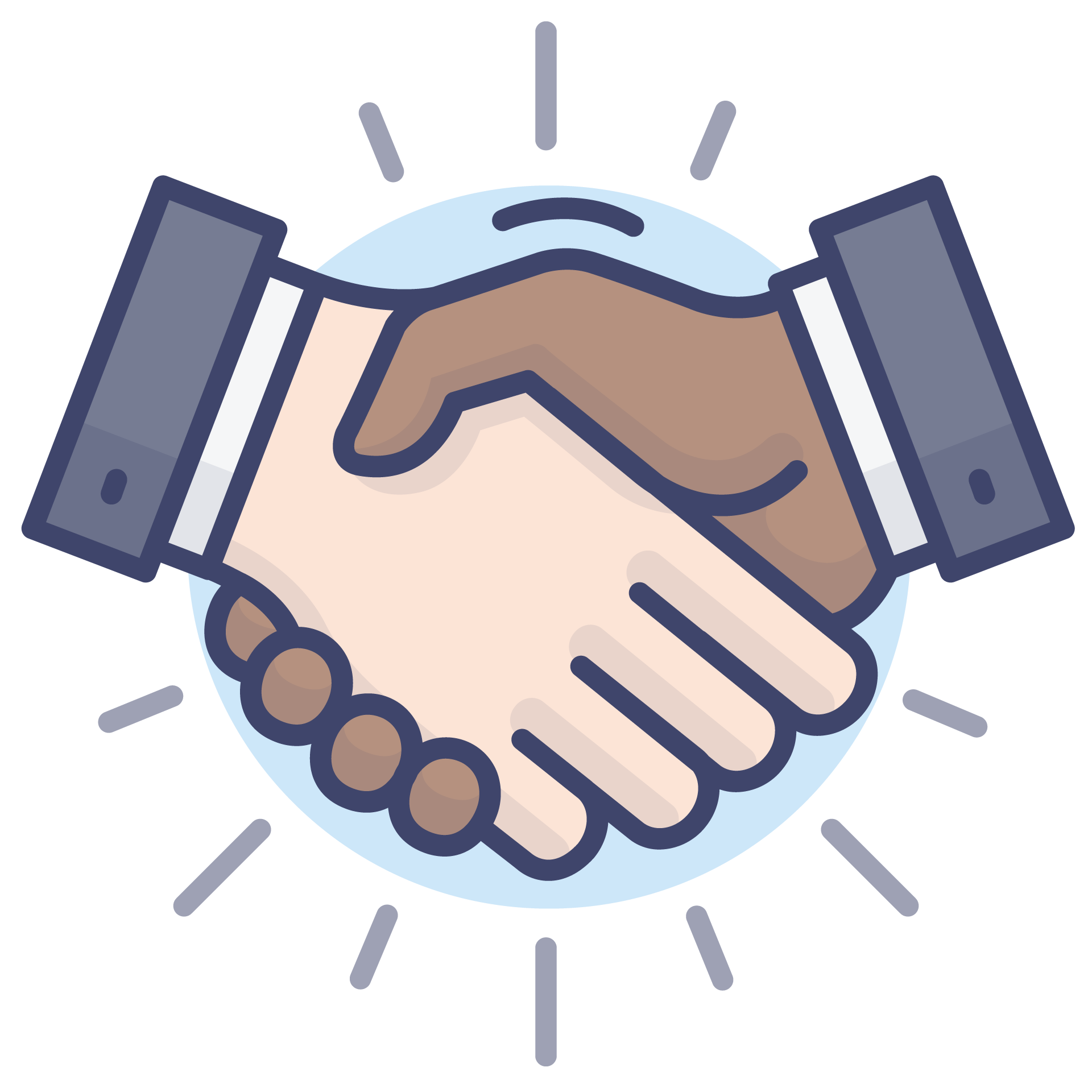 two people shaking hands