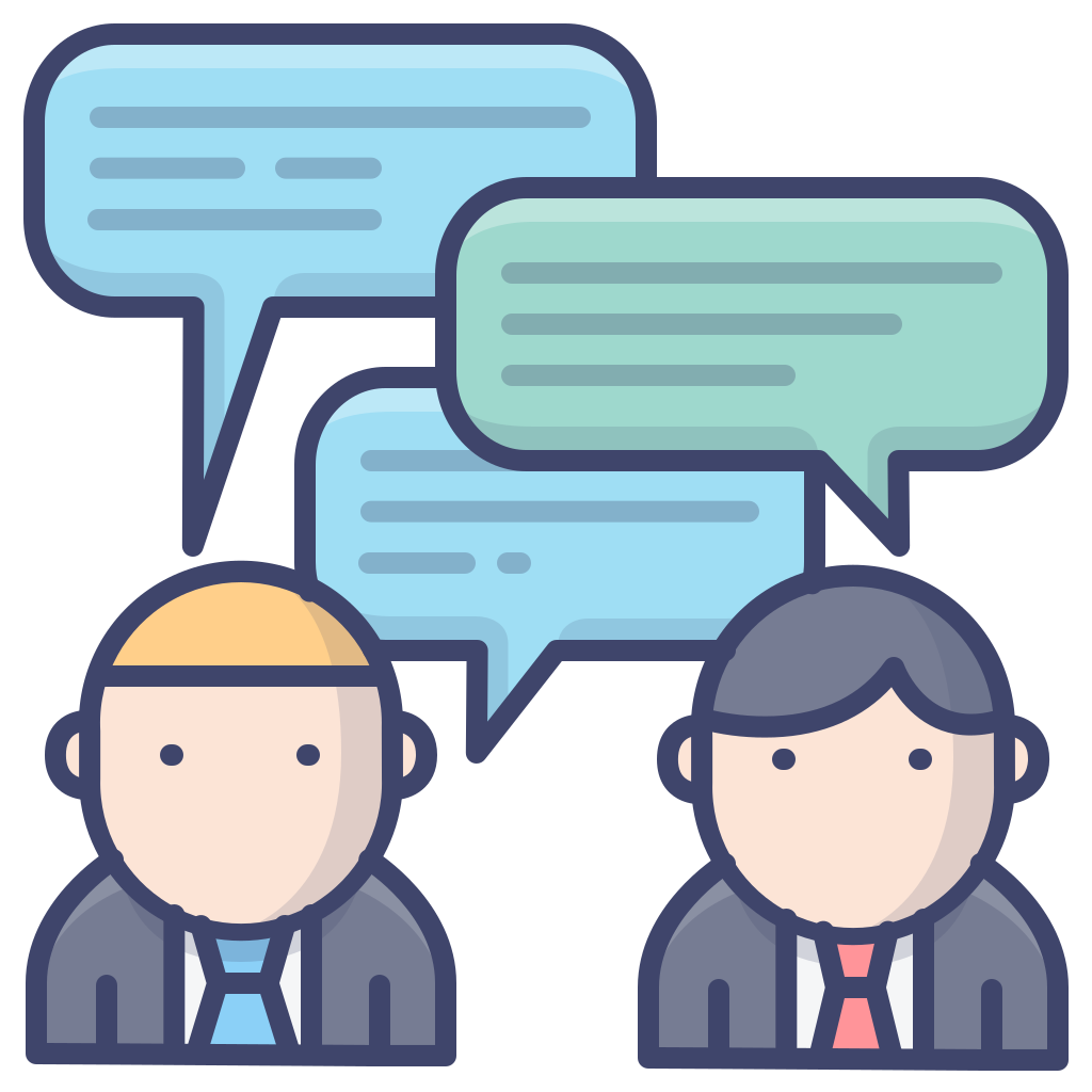 two business men having a conversation