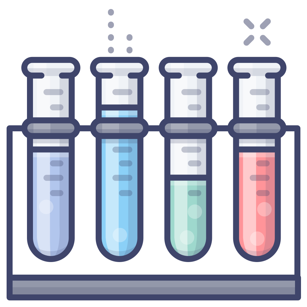 chemicals in test tubes
