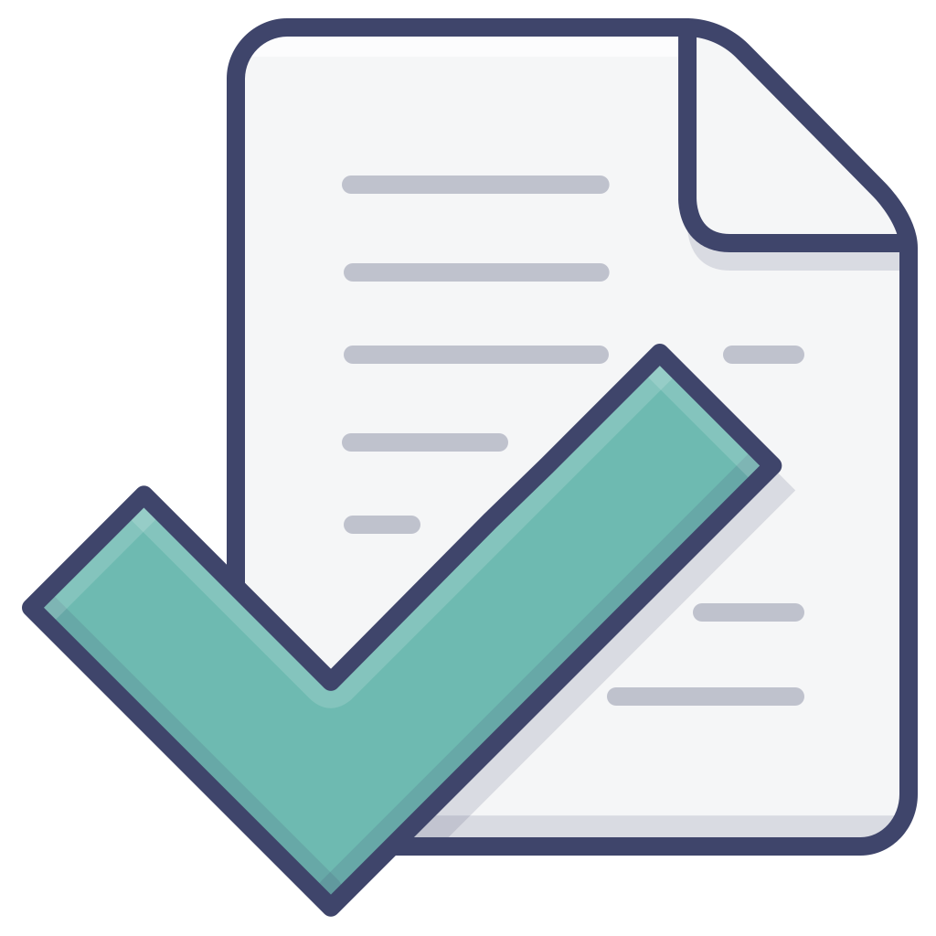 check mark on a document