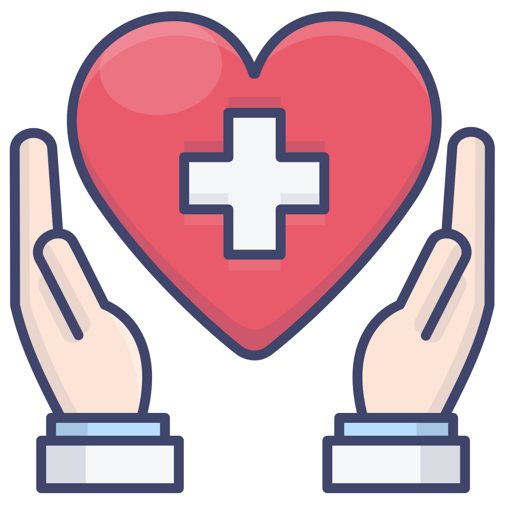 hands cupping a heart with a health cross in the middle of the heart